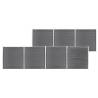 Garden Fence WPC 1218x186 cm Grey Colour grey Quantity in Package 1 Model 7 sections 