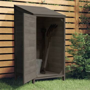 Garden Shed Anthracite 55x52x112 cm - Solid Wood Fir Storage