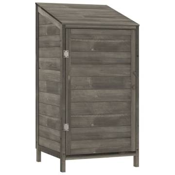 Garden Shed Anthracite 55x52x112 cm - Solid Wood Fir Storage