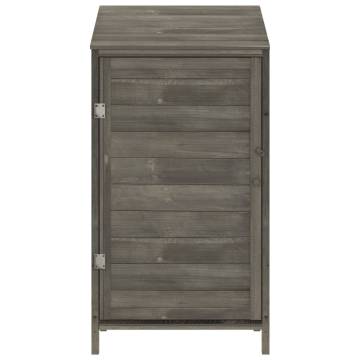 Garden Shed Anthracite 55x52x112 cm - Solid Wood Fir Storage