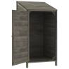 Garden Shed Anthracite 55x52x112 cm - Solid Wood Fir Storage