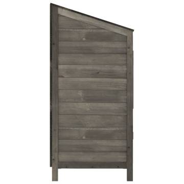 Garden Shed Anthracite 55x52x112 cm - Solid Wood Fir Storage