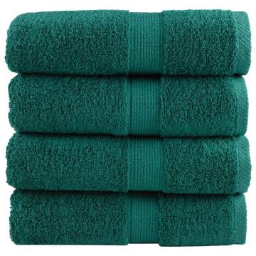 Premium Soap Towels SOLUND - 4 pcs Green 30x30 cm 600 gsm