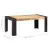 Solid Mango Wood Dining Table 180x90 cm - Unique & Durable