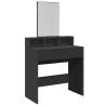 Stylish Black Dressing Table with Mirror - 80x41x144.5 cm