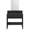 Stylish Black Dressing Table with Mirror - 80x41x144.5 cm