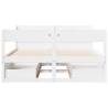 White Bed Frame 140x190 cm - Solid Pine Wood | HipoMarket UK