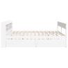 Super King White Bed Frame 180x200 cm - Solid Pine Wood