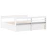 Super King White Bed Frame 180x200 cm - Solid Pine Wood