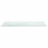 Table Top White 100x50 cm - Tempered Glass with Marble Design