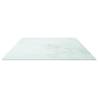 Table Top White 100x50 cm - Tempered Glass with Marble Design