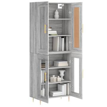 Highboard Grey Sonoma - Stylish Engineered Wood Storage Unit