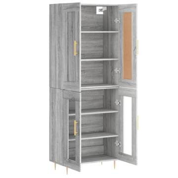 Highboard Grey Sonoma - Stylish Engineered Wood Storage Unit