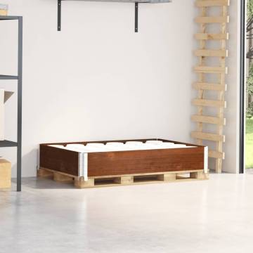 Pallet Collar Brown 120x80 cm - Solid Pine Wood Storage Solution