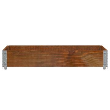 Pallet Collar Brown 120x80 cm - Solid Pine Wood Storage Solution