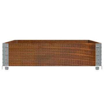 Pallet Collar Brown 120x80 cm - Solid Pine Wood Storage Solution