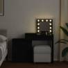 Dressing Table with LED - Black 115x37x110.5 cm | HipoMarket