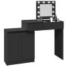 Dressing Table with LED - Black 115x37x110.5 cm | HipoMarket