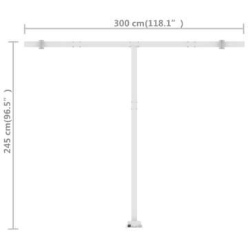 Freestanding Manual Retractable Awning 300x250 cm - Anthracite