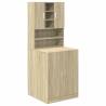 Washing Machine Cabinets 2 pcs - Sonoma Oak Engineered Wood