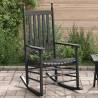 Elegant Black Solid Wood Rocking Chair | Hipomarket