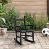 Comfortable Black Solid Wood Rocking Chair for Children