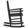 Comfortable Black Solid Wood Rocking Chair for Children