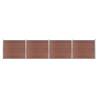 Fence Panel Set WPC 699x146 cm Brown Colour brown Size 699 x 146 cm Quantity in Package 1 