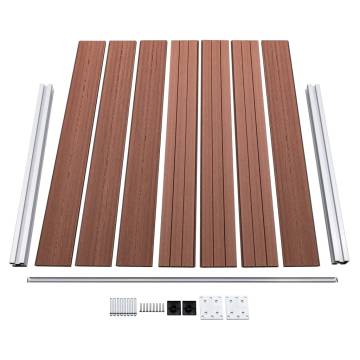 Fence Panel Set WPC 699x146 cm Brown | Durable Garden Privacy