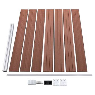 Fence Panel Set WPC 699x146 cm Brown | Durable Garden Privacy