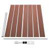 Fence Panel Set WPC 699x146 cm Brown | Durable Garden Privacy