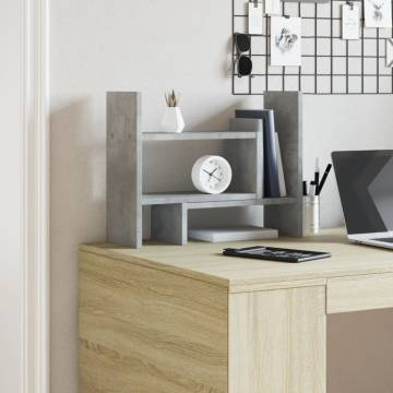 Concrete Grey Desk Organiser - Stylish & Durable Storage