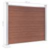 Fence Panel Set WPC 699x146 cm Brown | Durable Garden Privacy