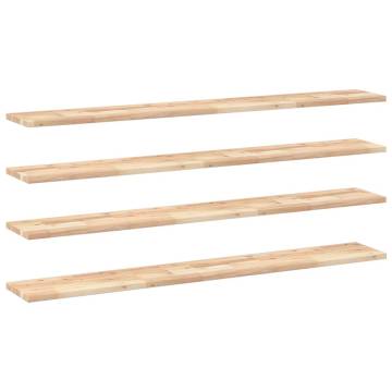 Floating Shelves 4 pcs - Untreated Solid Wood Acacia - HIPOMarket