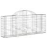 Arched Gabion Baskets - 30 pcs Galvanised Iron Garden Barrier