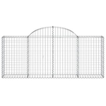 Arched Gabion Baskets - 30 pcs Galvanised Iron Garden Barrier