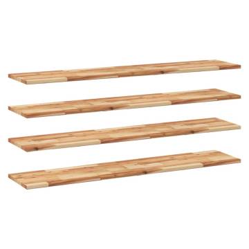 Floating Shelves - 4 Pcs Solid Acacia Wood 120x30 cm | HipoMarket