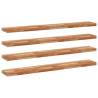 Elegant 4-Piece Floating Shelves in Solid Acacia Wood