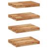 Floating Shelves - 4 pcs Solid Acacia Wood | HipoMarket