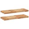 Floating Shelves 80x30 cm | Solid Wood Acacia - 2 pcs