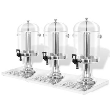 Triple Juice Dispenser - Stainless Steel 3 x 8 L Capacity