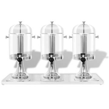 Triple Juice Dispenser - Stainless Steel 3 x 8 L Capacity