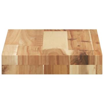 Rectangular Solid Wood Acacia Table Top - 40x20x4 cm