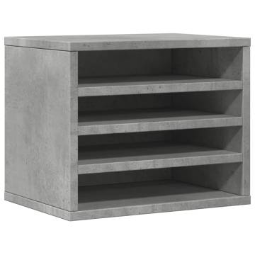 Desk Organiser Concrete Grey - Stylish & Durable Storage Solution