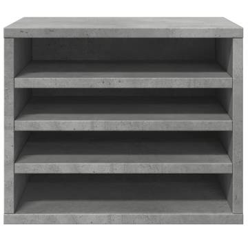 Desk Organiser Concrete Grey - Stylish & Durable Storage Solution