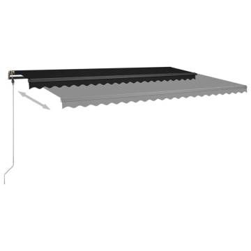 Freestanding Manual Retractable Awning 500x350 cm - Anthracite