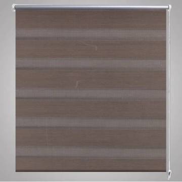 Zebra Blind 50x100 cm Coffee - Stylish Roller Blinds