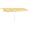 Freestanding Retractable Awning 500x350 cm - Yellow/White