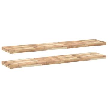 Floating Shelves 2 pcs - Solid Wood Acacia (140x30x4 cm)