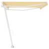 Freestanding Retractable Awning 500x350 cm - Yellow/White